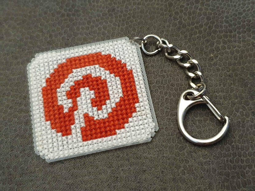 Pinterest Logo Keychain